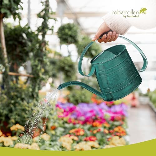 Headwind Danbury Small Watering Can, Indoor Plants Metal Watering Can with Long Spout, 0.5 Gallon Vintage Powder-Coated Steel Plant Watering Can, Indoor & Outdoor – Surf Light Blue - Image 5