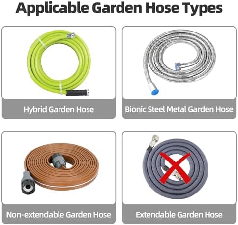 Water Hose Reel,Holds 60-80 Ft of 5/8" Hose - Image 2