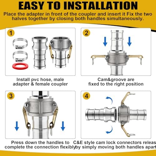 2 Set 2 Inch Camlock Fittings Type C&E - Image 5