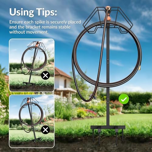 Giraffe Tools 100FT Garden Hose Hose and Garden Hose Holder Freestanding - Image 7