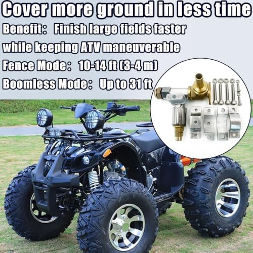 1-Pack Boomless & Fence Line Sprayer Nozzle for ATV – Brass Construction, 31FT Spray Swath, Adjustable Pattern, Universal Fit for Spot Sprayers. - Image 5