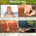 Blushtier 4 Pcs Terracotta Watering Pots Olla Self Watering with Lid 34 oz - Image 4