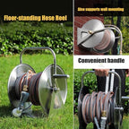 Garden Hose Reel with 6.6FT Hose, Wall or Floor Mounted Hand Crank for Easy Storage in Lawn, Patio, Yard and Garden - Convenient Outdoor Organizer - Image 2