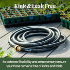 Vego Garden Leader Hose 100ft with Brass Thread and Swivel Grip Sleeve, 5/8" Leader Garden Water Hose with Male to Female Fittings for Garden & Yard - Image 6