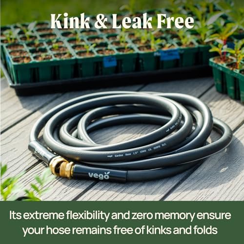 Vego Garden Leader Hose 100ft with Brass Thread and Swivel Grip Sleeve, 5/8" Leader Garden Water Hose with Male to Female Fittings for Garden & Yard - Image 6