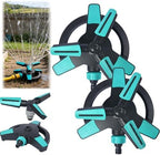 360° Rotating Garden Sprinkler with Adjustable Spray Patterns, High-Efficiency Lawn Irrigation System with Pluggable Base and High-Pressure Nozzles (Blue-2 pcs) by Unknown