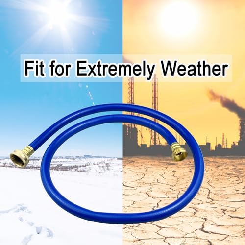 Darnassus PVC Garden Hose 1/2 Inch Green Heavy Duty Water Hose with Solid Brass Fittings,No Leaking, Flexible,for outdoors,Lawns,Patio (50 FT, Blue, Brass Fittings) - Image 6