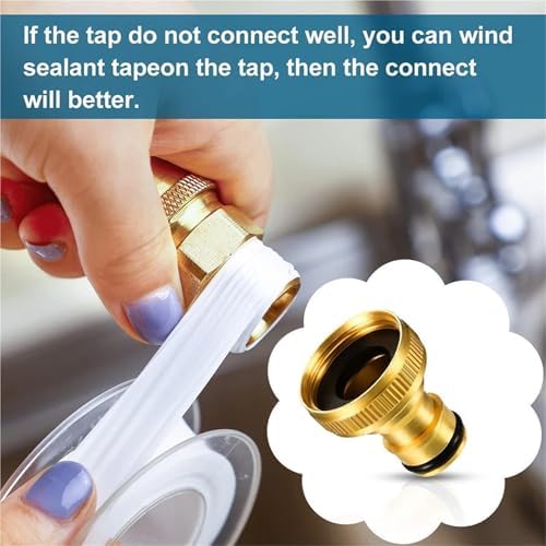 Expandable Garden Hose Repair Kit Brass Female Water Hose Quick Connection Adapter 25mm Universal Parts for Washing Car, Garden Watering, Irrigation(10Pcs) - Image 4