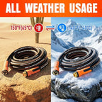 Garden Hose 100 ft x 5/8", Heavy Duty Water Hose, Flexible and Durable, Kink Resistant Lightweight Hybrid Hose, Leakproof Yard Hose with Male to Female Fittings - Image 7