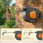 Retractable Garden Hose Reel 100 FT, 1/2" Heavy Duty Garden Hose - Image 5