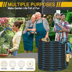 Garden Hose 50 ft, Leak Proof, Kink-Free Water Hose with 10 Function Spray Nozzle, Lightweight, Flexible, Fabric Portable Hose for Gardening, Blue - Image 5