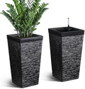 Tall Outdoor Planters Set of 2, 22.5'' Planters for Outdoor Plants by STMHOM