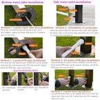Floor Mounted Faucet Outdoor Water Pipe Vertical Fountain Irrigation Column,Stainless Steel Garden Water Tap Post - Freestanding Vertical Hose Holder, Rust-Proof Outdoor Column Faucet, Freez - Image 7