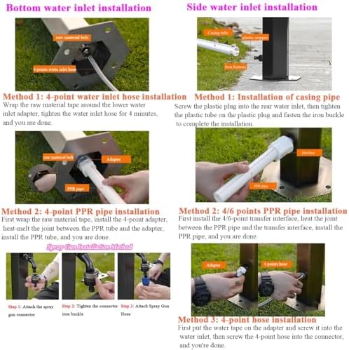 Floor Mounted Faucet Outdoor Water Pipe Vertical Fountain Irrigation Column,Stainless Steel Garden Water Tap Post - Freestanding Vertical Hose Holder, Rust-Proof Outdoor Column Faucet, Freez - Image 7