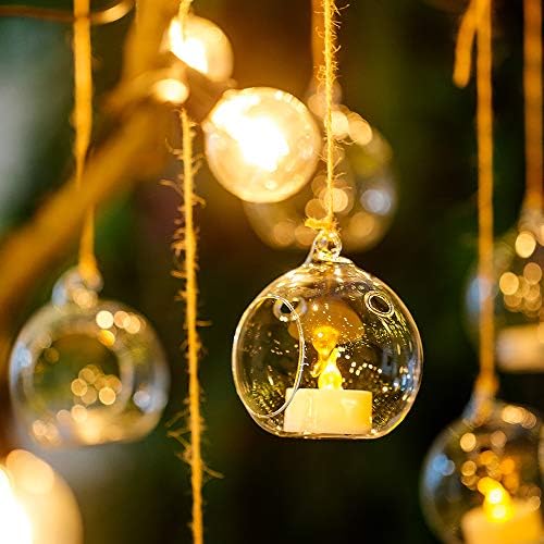 NUPTIO Hanging Glass Terrarium Globes with 2 Holes, 24 Pcs, 3.15 Inch - Image 2