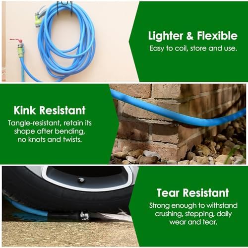 5/8" Non-Expanding Flexible Garden Hose PVC Water Hose，25FT - Image 3