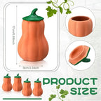 DoubleFill 4 Pcs 24oz Terracotta Olla Pot Watering Spikes Stakes, Pumpkin - Image 2
