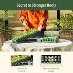 Vego garden 3-in-1 Plant & Pop Board Seedling Popper Tool, 10" x 20", Works Perfectly with Stackable Seedling Trays - Image 2