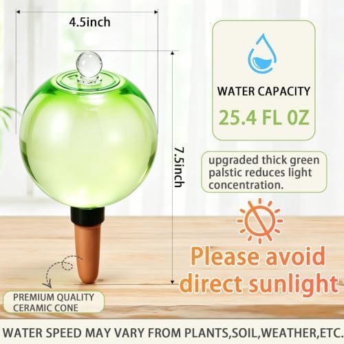 Self Watering Globes – Extra Large, 25.4 fl oz, Terracotta Spikes - Image 2