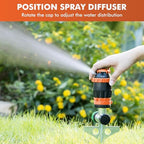RESTMO Gear Drive Sprinkler with Metal T-Spike Base,Orange - Image 6