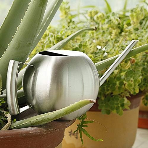 Pissente Stainless Steel Watering Can 1L 32oz, Long Spout Round Sprinkling Pot for Indoor Outdoor Home Garden Plants - Image 4