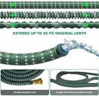 100 FT Expandable Garden Hose, Kink-Free Expanding Flexible Water Hose with 10 Function Spray Nozzle, 3/4" Solid Brass Fittings, 5-Layer Latex Core, 3750D Fabric, Leak-Proof Retractable Hose - Image 2