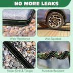 Garden Hose 75 ft Water Hose Flexible Heavy Duty Lightweight No Kink Long Outdoor Non-Expandable High Pressure Flat Hoses Pipe 75’ Strong 3/4’’ Brass Fitting for Outside Yard Lawn Car Wash - Image 4
