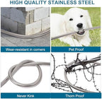 Metal Garden Hose 100 ft x 5/8 in OD with 10 Pattern Sprayer Nozzle, Stainless Steel Water Hose, Non Expandable Flexible Kink Resistant Heavy Duty Hose for Yard, Car Washing and Pet Bath - Image 6