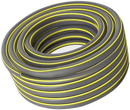 Heavy Duty Garden Hose Flexible Water Hose Outdoor Kink Free Crush Proof for Car Washing Watering Gray-4-points 100m by Unknown