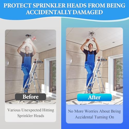 Shimeyao 16 Pcs Silver 1/2" Fire Sprinkler Head Cage Guard Protector Cover Watering Equipment System Sprinkler Bracket for Pendent Upright Horizontal Sidewall Double Hook Ceiling Mount - Image 6
