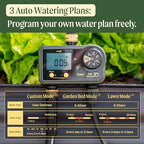 Vego 2 Zone Sprinkler Timer with Brass Inlet- Watering Timer for Garden Hose with Dual Channel Programmable Rain Delay/Manual Watering/Automatic Irrigation - Water Hose Timer for Yard Lawn - Image 2