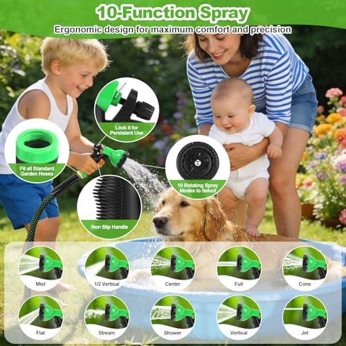 Garden Hose 100ft, Non-Expanding Flexible Hose, Lightweight - Image 7