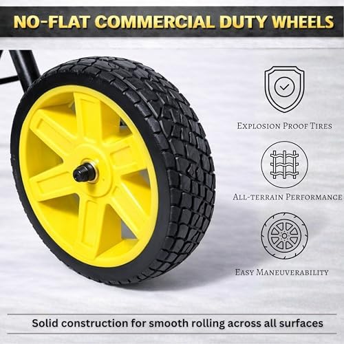 2-Wheel Garden Hose Reel Cart, Residential Duty Hose Reel,175ft Capacity - Image 4
