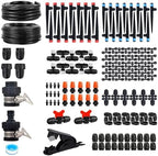 Upgraded Drip Irrigation System, 233FT Automatic Irrigation System, Watering Misting System for Greenhouse/Garden/Yard/Lawn, Micro Drip Irrigation Kit with 1/4 inch 1/2 inch Irrigation Tubing by Unknown
