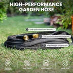 Giraffe Tools Garden Hose 25FT Lightweight Lay Flat Water Hose Kink Free Flexible Hose with 9 Spray Function Nozzle（Black） - Image 3