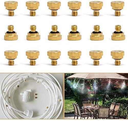 50Pcs Brass Mister Nozzles for Outside Patio Misting, Nozzle for Misters Outdoor Cooling System, Mist Replacement Head. Garden Hose Parts Accessories. 0.016" Orifice (0.4 MM) 10/24 Unc - Image 3