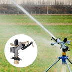 Brass Impact Sprinkler, DN25 1 Inch Heavy Duty Water Sprinkler Head Auto Rotating Large Area Misting Sprayer with Swing Arm Adjustable Agricultural Irrigation Sprayer for Yard Lawn - Image 2