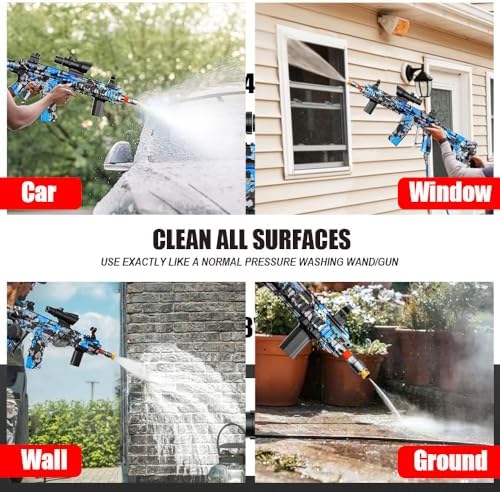 Pressure Washer Gun with Swivel – 3600 PSI High Pressure Spray Gun with 3/8" Quick Connect Plug – Foam Cannon Compatible Power Washer Handle for Car, Home & Outdoor Cleaning (Blue) - Image 4