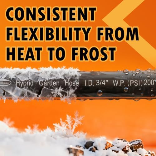 3/4 in. × 100ft. Flexible Hybrid Rubber Garden Hose, High Flow 3/4" I.D. No Memory Durable Lightweight Water Hose Leader Hose for Watering, Irrigation, Water Transfer Pump - Image 5