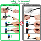 MIXC 230FT Quick-Connect Drip Irrigation System Kit, Automatic Garden Watering System with 1/4" & 1/2" Fast-Lock Tubing - Adjustable Nozzles & Sprinklers for Garden, Greenhouse, Lawn, Potted Plants - Image 6