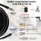 100FT Sewer Jetter Kit for Pressure Washer, 5800PSI Drain Cleaner Hose - Image 4