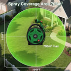 1/2" x 50FT Retractable Garden Hose Reel，With 10 Patterns Spray Nozzle，Portable Heavy Duty Garden Hose Holder for Garden Watering，Car & Patio Washing，Pet Cleaning（Green） - Image 6