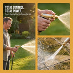 Heavy Duty Garden Hose Nozzle - Upgraded Metal Spray Gun with High Pressure & Adjustable Patterns for Efficient Plant Watering & Car Washing Adjustable Patterns - Image 2