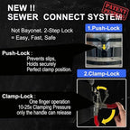 RV Sewer Hose Connector- Push & Clamp Lock System (Push & Lock Connector 1 pcs) - Image 5