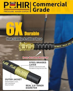 POHIR Pressure Washer Hose 3/8" ID, 50FT 4800PSI Commercial Grade - Image 3