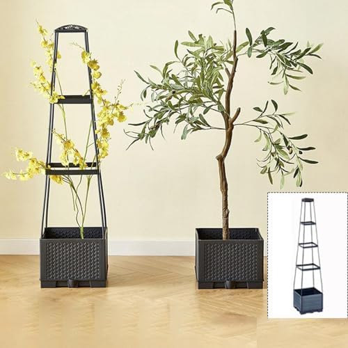 Garden Bed with Trellis 45 Inch Self-Watering Gardening Supplies - Image 4