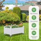 Elevated Raised Garden Bed with Legs,Outdoor Large Resin Patio Planter Box Stand Divisible with Drain Plug,Water Monitor for Plants Vegetables Flowers Fruits(Ashen) - Image 5