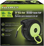 Flexzilla Retractable Enclosed Plastic Air Hose Reel, 3/8 in. x 50 ft., Heavy Duty, Lightweight, Hybrid, ZillaGreen - L8250FZ - Image 2