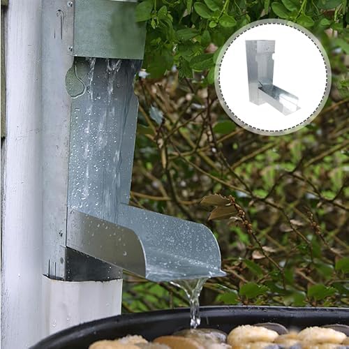 VILLCASE Rainwater Diverter Downspout, Iron, Foldable for 3x4 Inch - Image 7