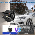 FIXFANS Pressure Washer Pivoting Coupler, Pressure Washer Hose Reel With Hose 3/8" X 50 FT - Image 6